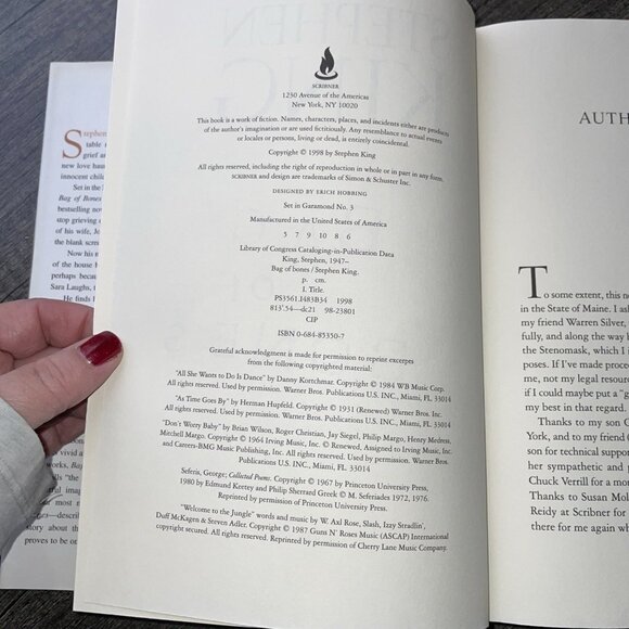 Bag of Bones by Stephen King (1998, Hardcover) with dust jacket - Picture 5 of 7